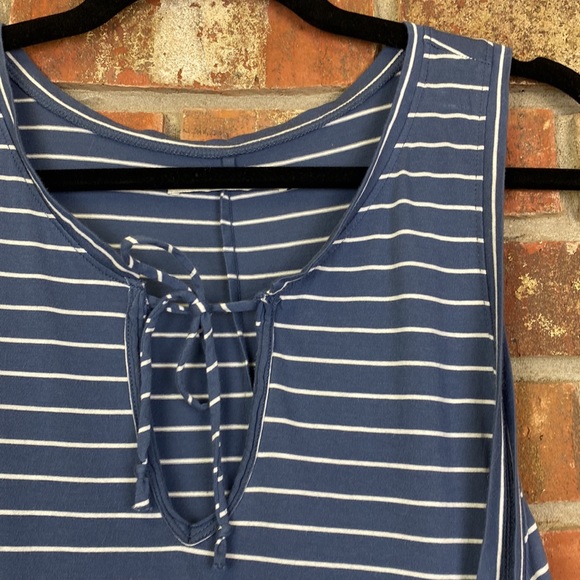 ABECROMBIE & FITCH Blue Striped Tank Top Girls Large - Picture 2 of 5